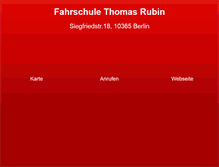 Tablet Screenshot of fahrschule-rubin.de